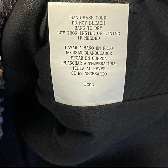 AS U WISH Black Sheer Sequin Gold Silver Aztec Geometric Mini Dress Size Medium - Picture 8 of 9